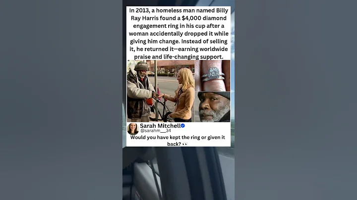 HOMELESS MAN RETURNS $4K ENGAGEMENT RING 💍❤️ #Inspiring #Kindness #Shorts