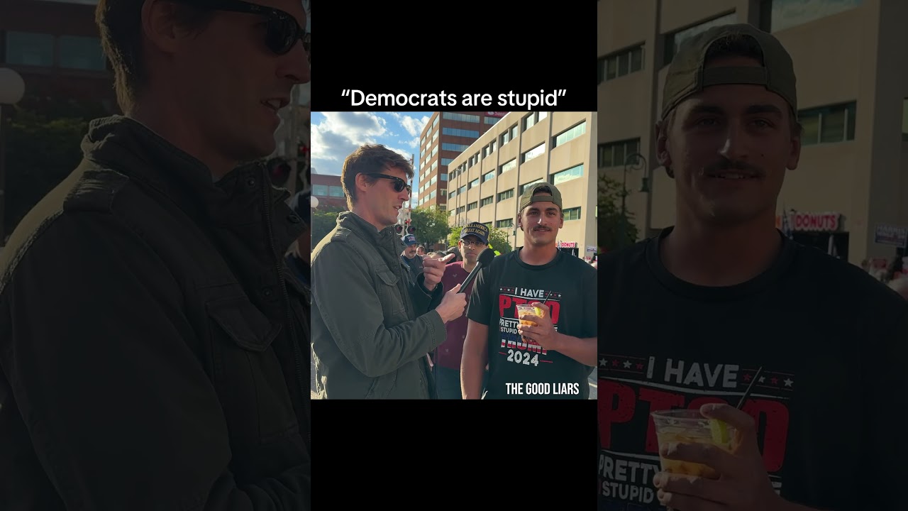 Прошу сторонника Трампа в футболке с надписью «тупые демократы» назвать три ветви власти.