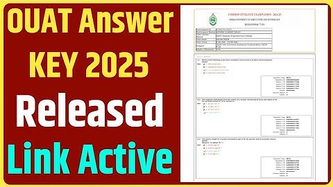 ouat answer key 2025 | ouat response sheet 2025 | ouat answer key download |