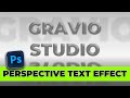 Perspective text effect in photoshop  text effect  photoshop tutorial  gravio studio
