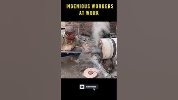 INGENIOUS Workers at work ! #skills #oddlysatisfying #shorts