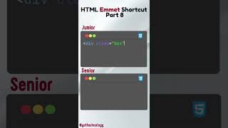 HTML Emmet Shortcut P8🚀🚀🚀