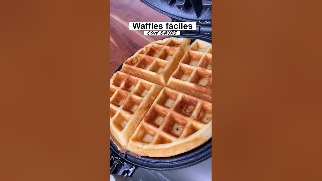 Nuestra forma favorita de hacer waffles😍🍓🧇Receta en la descripción ️