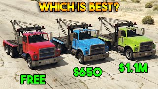 GTA 5 ONLINE : FREE VS CHEAP VS EXPENSIVE (WHICH IS BEST TOW TRUCK?)