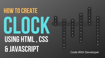 Animated Clock Using HTML CSS & JavaScript || Code With Developer