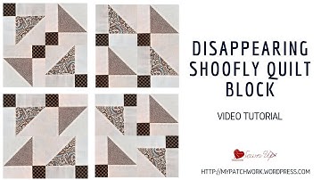 Four different disappearing shoofly blocks