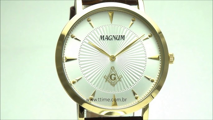 Relógio Masculino Magnum MA32783P Prova D´Agua Pulseira em Couro