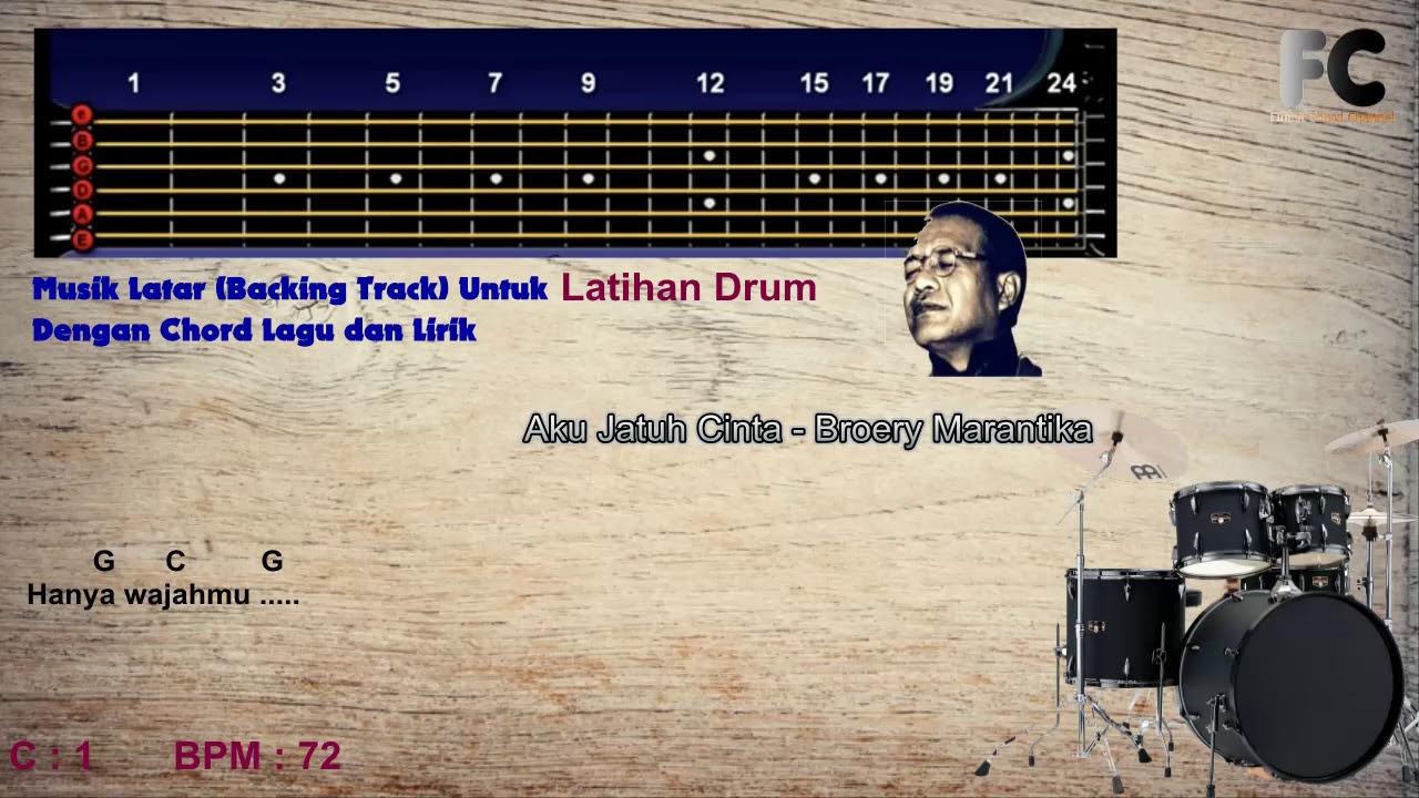 Aku Jatuh Cinta Broery Musik Latar (Backing Track) Untuk Latihan Drum