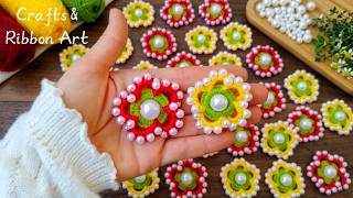 It's so Cute💖🌟 Everyone Loves These Beautiful Yarn Flowers - Easy Way to Make Them - DIY Flowers !