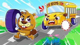 School Bus Lost Wheel Song Wheels On The Bus Song Kids Songs & Nursery Rhymes By Lamba Lamby