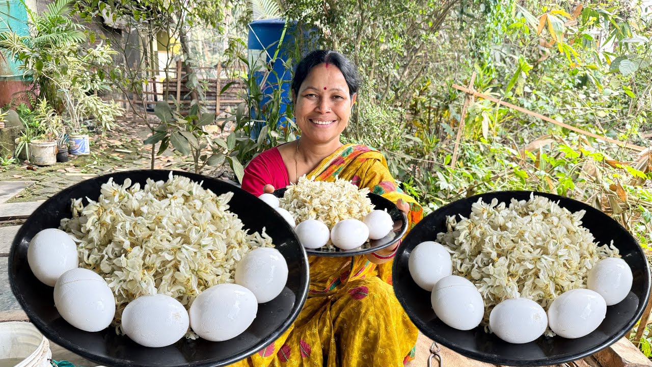 শেষ সিজিনের সজনে ফুল দিয়ে ডিমের রেসিপি টা দারুন খেতে লাগলো | Village Style Egg Recipe