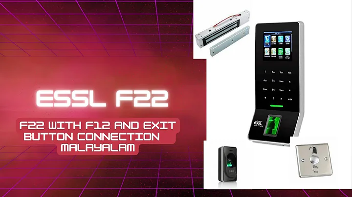 biometric essl f22 with f12 em lock and exit button  connection diagram