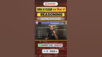 RRB JE Clear Ek Minute Mein | Reasoning | Analogies | Ankit Goyal | One Man Army