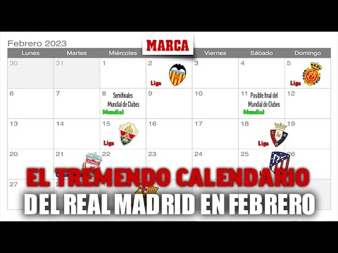 Así es el vertiginoso calendario del Real Madrid en febrero I MARCA