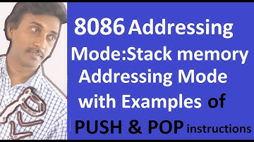 8086 Addressing Modes (Stack Memory Addressing Mode )