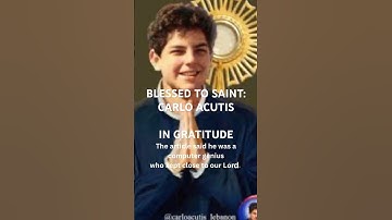 ST CARLO ACUTIS In gratitude to a teenager who became a saint. #catholic #saints #catholicfaith