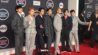 BTS arrive on the Red carpet at 2021 American Music Awards in Los Angeles