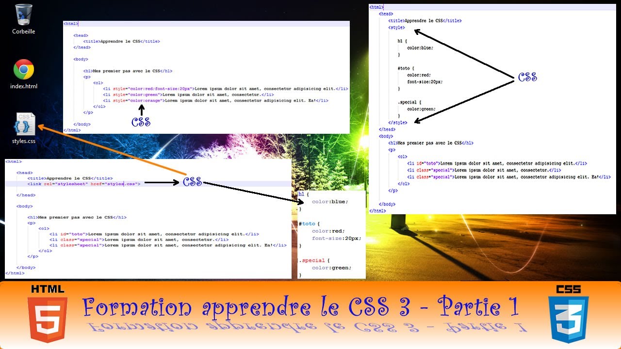 Formation apprendre le CSS 3  Partie 1/10  YouTube