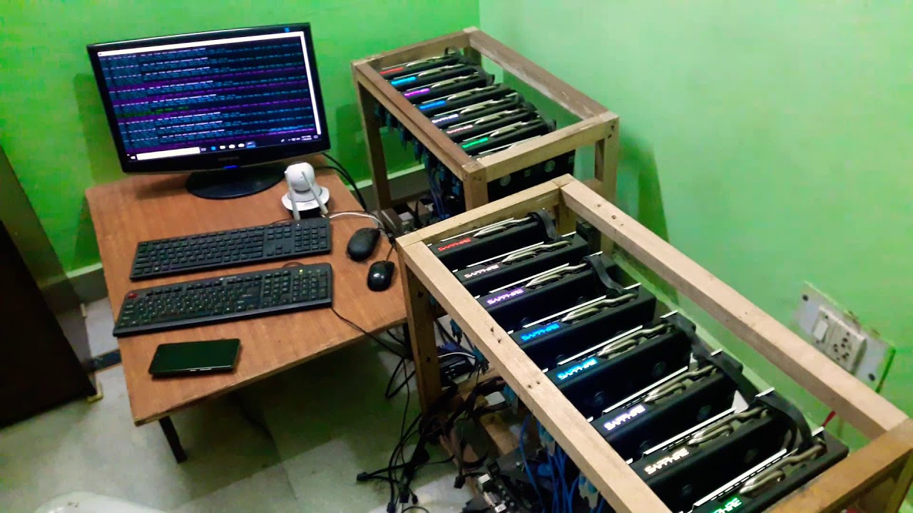 Ethereum Mining Setup 220 Mh/s Rx 580 8 Gpu mining rig ...