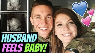 Soldier Comes Home & Feels Baby Kick for the First Time!