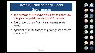 Basics of the Right to Know Law - 9/4/2024