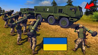 Ukrainian troops attacked Russian infantry convoy (MOWAS2 Battle Simulation)