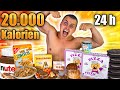 DEUTSCHER REKORD?! 🤯🇩🇪 20.000 KALORIEN IN 24 STUNDEN CHALLENGE 🍔🥞🍕 *zweiter Versuch*