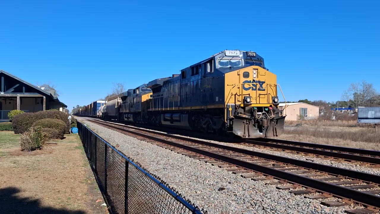 CSX TWO UNIT MANIFEST WITH DOUBLE DPU'S HEADED SOUTHBOUND THROUGH KINGSTREE,S.C.