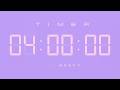 4 Hour Digital Countdown Timer with Simple Beeps 💕💜