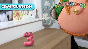 Number Patterns! 1, 2 and 3! | Learn With The Numberjacks Compilation
