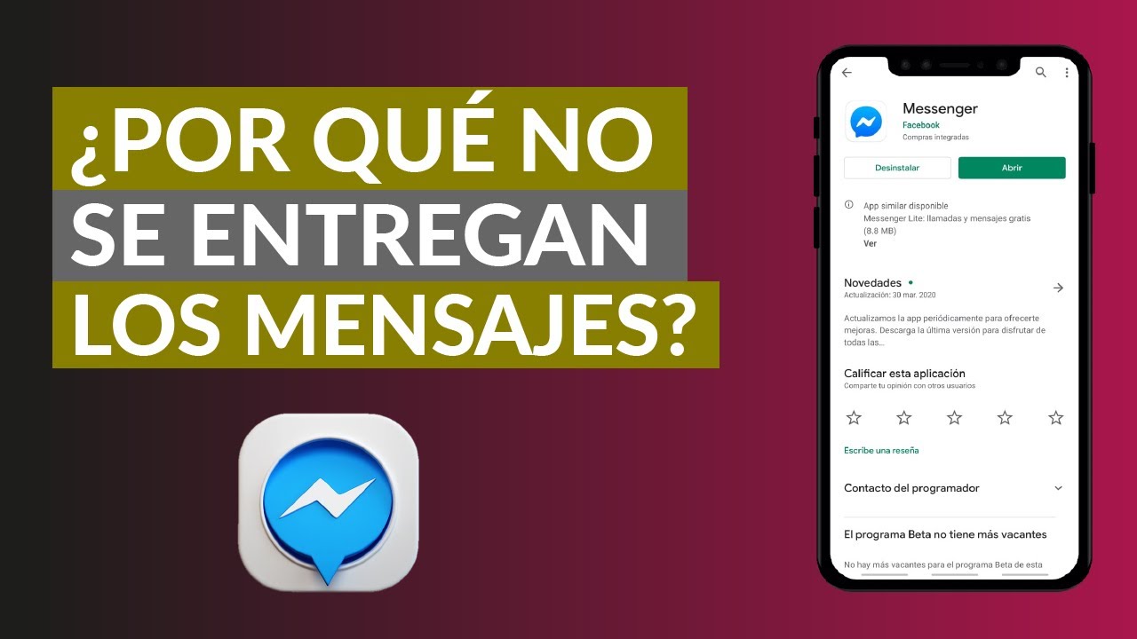 Porque No Le Llegan Mis Mensajes De Messenger