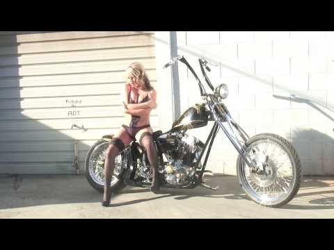 Bikes & Babes Photoshoot - Lingerie Model Elizabeth Cruz & a Road Rage Performance Custom Chopper