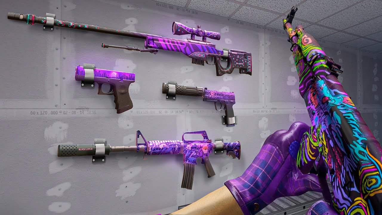 Como montar um INVENTÁRIO ROXO c/ FACA gastando MUITO POUCO no CS 2 ...