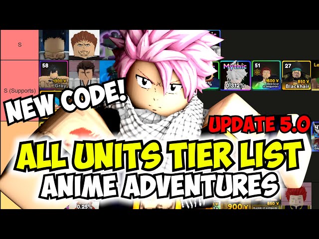 anime adventures list of units update 7｜TikTok Search