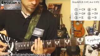 Gitarre runter stimmen auf quotDrop B Hquot Tutorial Video Lesson Deutsch Easy How to HD