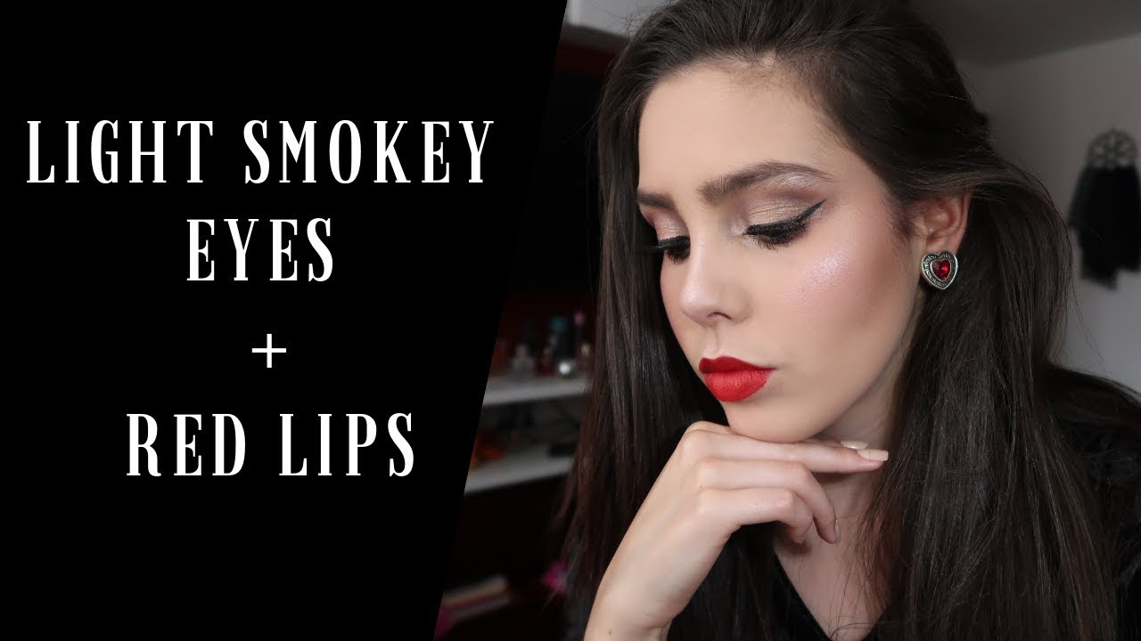 Makeup Light Smokey Eyes Red Lips ♥️ Youtube