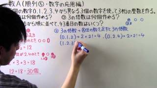 【高校数学】　　数A－１１　　順列⑤　・　数字の応用編