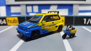 INNO64 1/64 Honda City Turbo II "Spoon Sports" Custom Livery with Motocompo