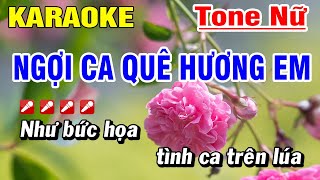 Karaoke Ngợi Ca Quê Hương Em Nhạc Sống TONE NỮ | Hoài Phong Organ