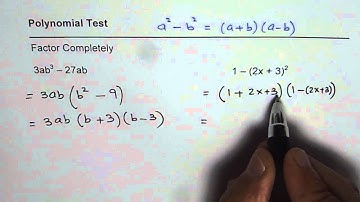 Combination of  Group Factoring and Difference of Squares