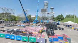 The stage stands proudly awaiting the magic of Jean-Michel Jarre's \