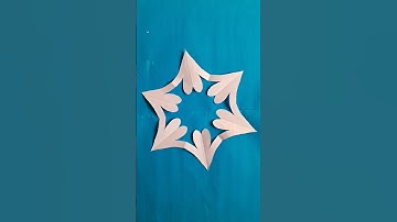 How to make easy Paper Snowflake /Snowflake Paper craft /Paper Snowflakes making #shorts #music #yt