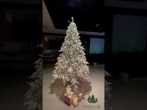 Ёлка Форесто Заснеженная Премиум 240 см, искусственная, пвх + литая хвоя, с LED гирляндой