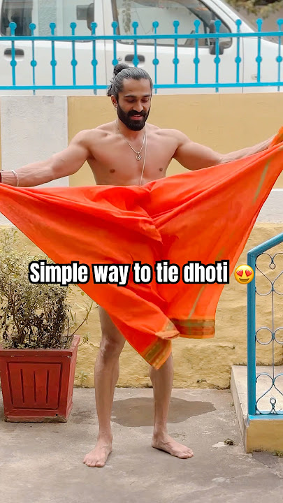 Simple and easy way to tie dhoti 😍 step by step 😍 #ytshorts #shorts #youtube #dhoti #tutorial