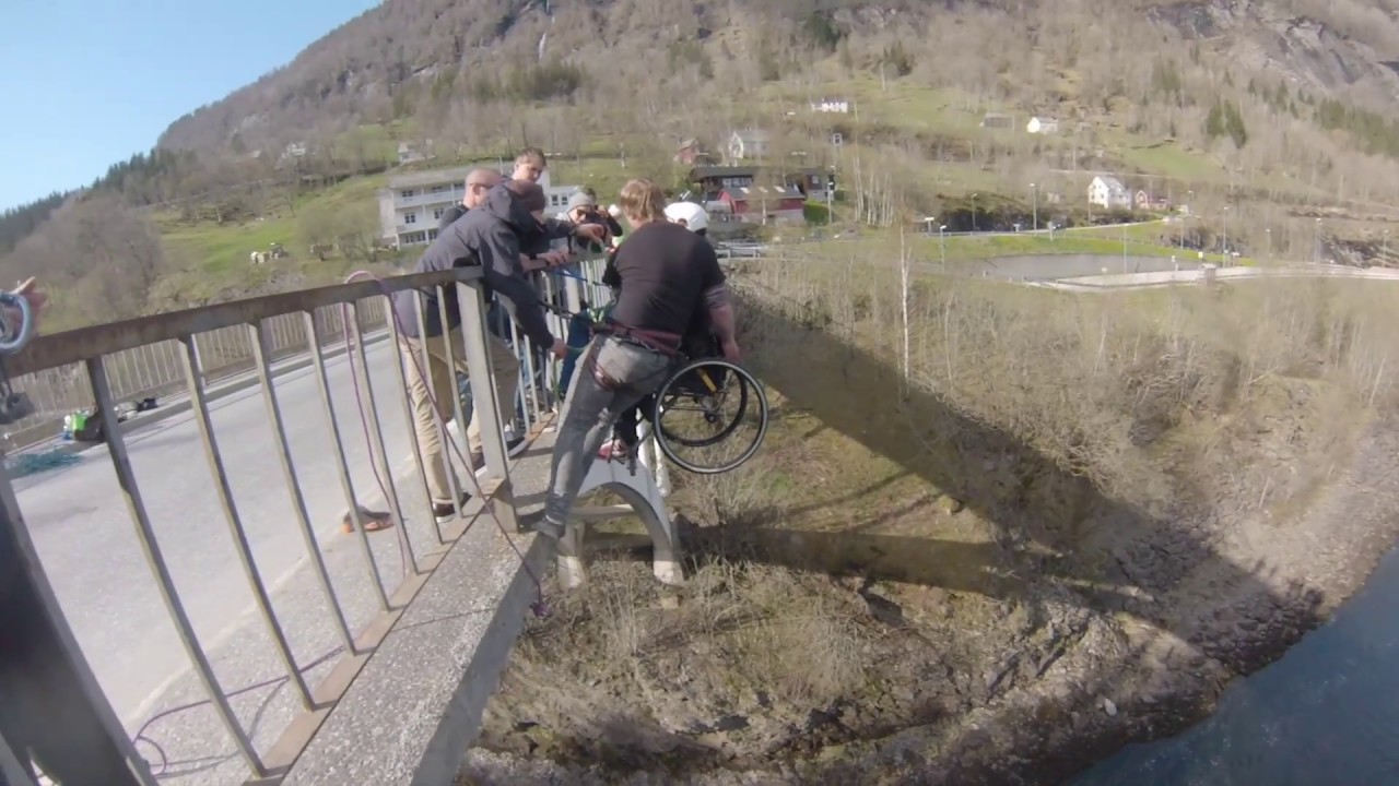 Guy in wheelchair thrown off a bridge YouTube