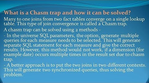 Business Objects Interview Questions and Answers for freshers and experienced– Part 4