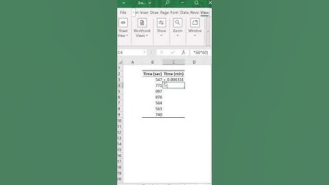 CONVERT SECOND TO MINUTE IN EXCEL #shortvideo #viral #excel #trending #second #minute #convert