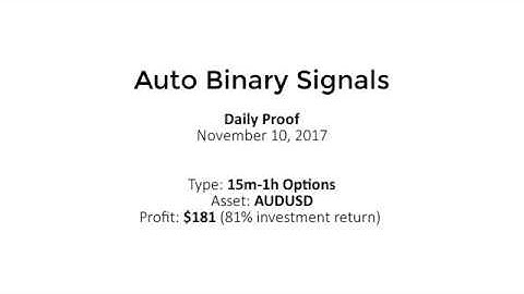Auto Binary Signals (Main ABS) Video 3 Live Trading - November 10th 2017