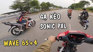 Thiện Red lấy Exciter up Wave gạ kèo 3 chai Xì Tin với Sonic Pô Xăng Lửa