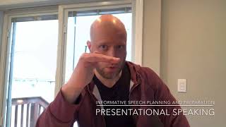 Presentational Speaking Remote Lesson # 1: Informative Speech Planning and Preparation
